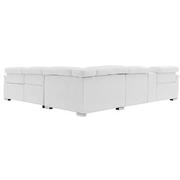 Charlie White Leather Power Reclining Sectional with 6PCS/3PWR  alternate image, 6 of 13 images.