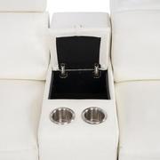 Charlie White Leather Power Reclining Sectional with 6PCS/3PWR  alternate image, 6 of 12 images.