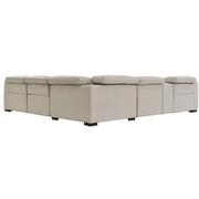 Gian Marco Light Gray Leather Power Reclining Sectional with 6PCS/3PWR  alternate image, 5 of 9 images.