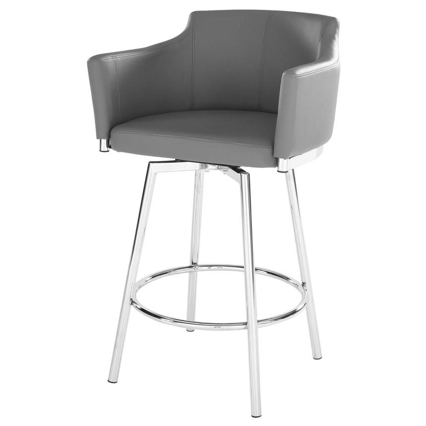 Grey leather bar stools with arms hot sale