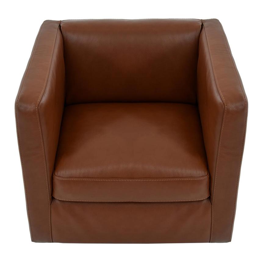 Cute Brown Leather Accent Chair  alternate image, 7 of 10 images.