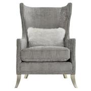 Page Gray Accent Chair  alternate image, 2 of 7 images.