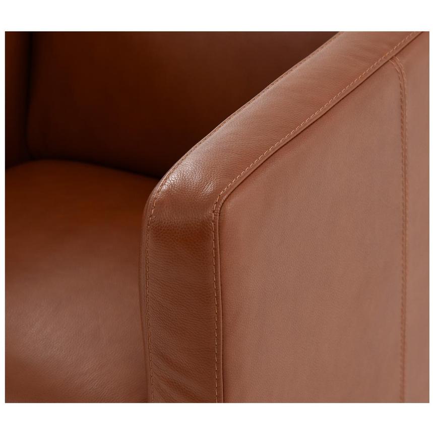 Cute Brown Leather Accent Chair alternate image, 8 of 10 images.