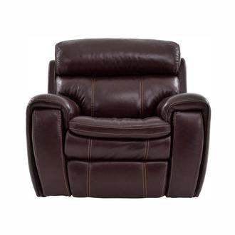 Napa Burgundy Leather Power Recliner