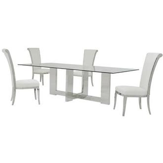Opus/Joy White 5-Piece Dining Set