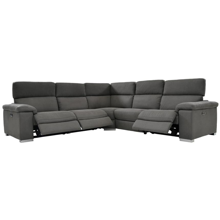 Karly Dark Gray Power Reclining Sectional with 5PCS/3PWR  alternate image, 3 of 9 images.