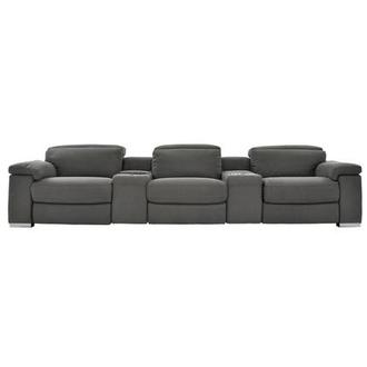 Karly Dark Gray Home Theater Seating with 5PCS/2PWR