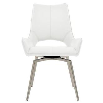 Kalia White Swivel Side Chair