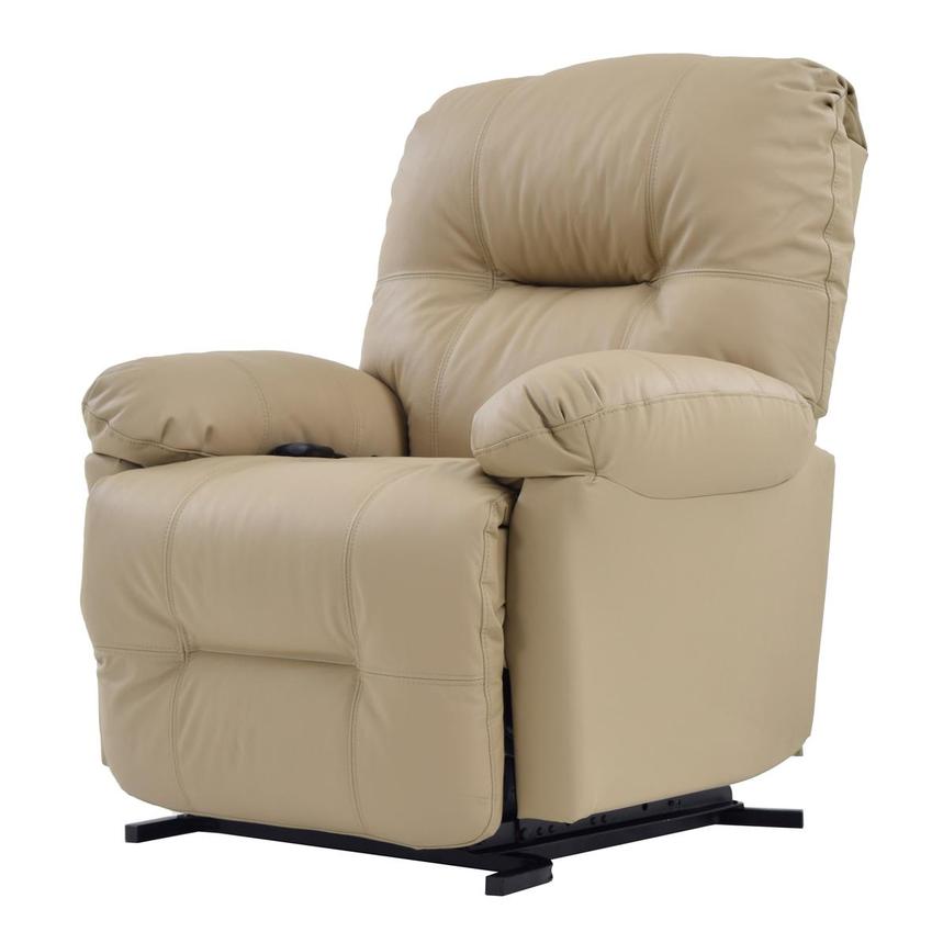 Cream Leather Power Lift Recliner El Dorado Furniture