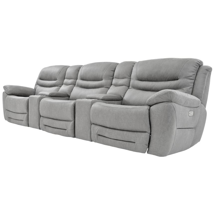 Dan Gray Home Theater Seating with 5PCS/2PWR alternate image, 2 of 8 images.
