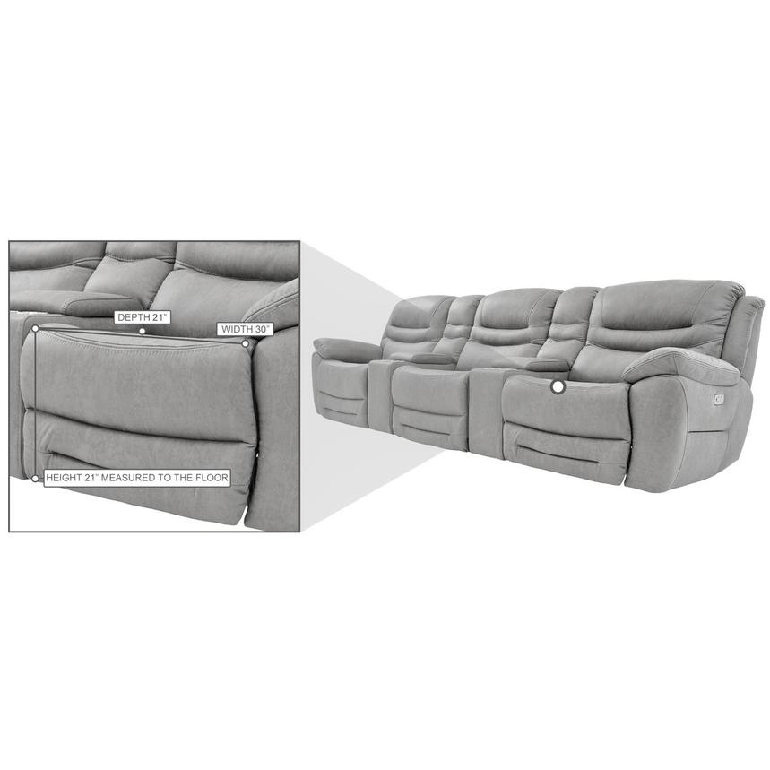 Dan Gray Home Theater Seating with 5PCS/2PWR alternate image, 7 of 8 images.