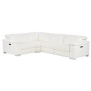Charlie White Leather Power Reclining Sectional with 4PCS/2PWR  main image, 1 of 10 images.