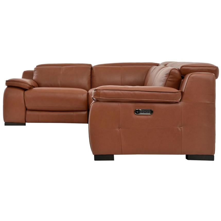 Gian Marco Tan Leather Power Reclining Sectional with 4PCS/2PWR  alternate image, 4 of 8 images.