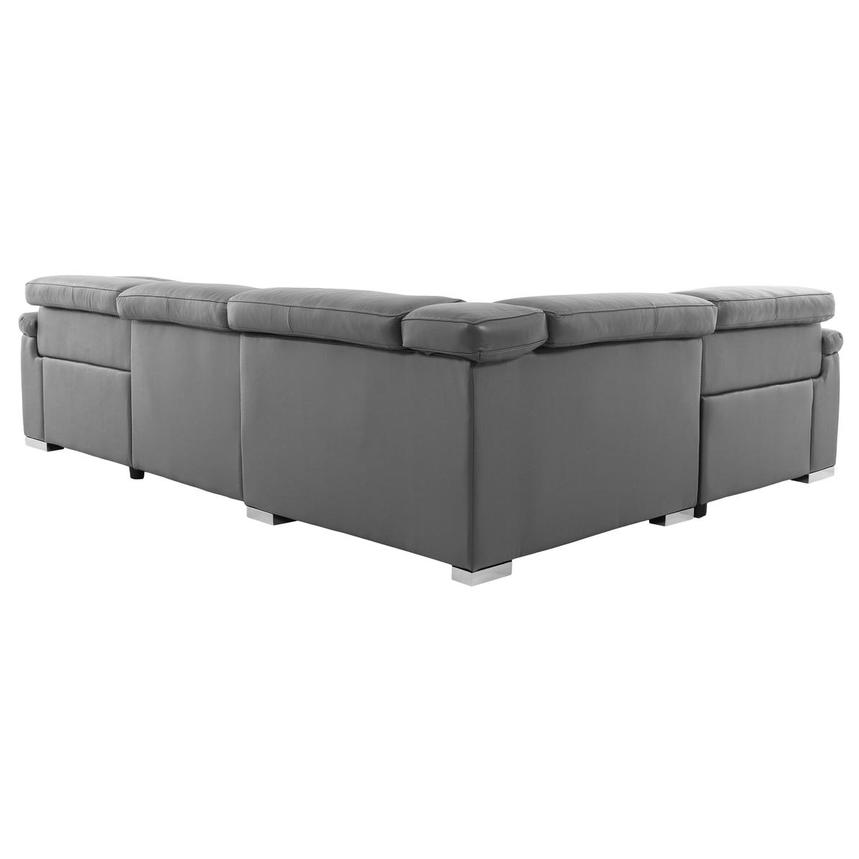 Charlie Gray Leather Power Reclining Sectional with 4PCS/2PWR  alternate image, 5 of 13 images.
