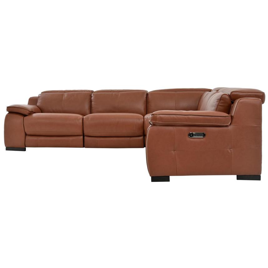 Gian Marco Tan Leather Power Reclining Sectional with 5PCS/3PWR  alternate image, 3 of 7 images.