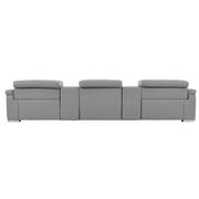 Charlie Light Gray Home Theater Leather Seating with 5PCS/2PWR  alternate image, 6 of 15 images.