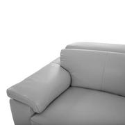 Charlie Light Gray Leather Power Reclining Sectional with 5PCS/3PWR  alternate image, 5 of 14 images.