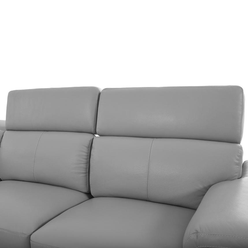 Charlie Light Gray Leather Power Reclining Sectional with 5PCS/3PWR  alternate image, 7 of 14 images.