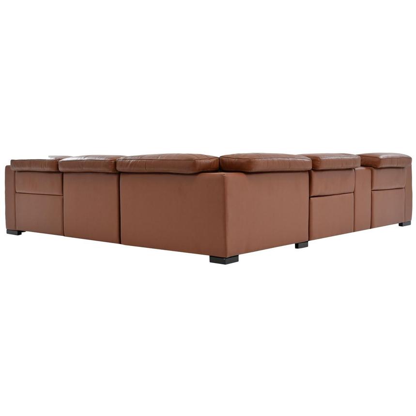 Gian Marco Tan Leather Power Reclining Sectional with 6PCS/3PWR  alternate image, 5 of 9 images.