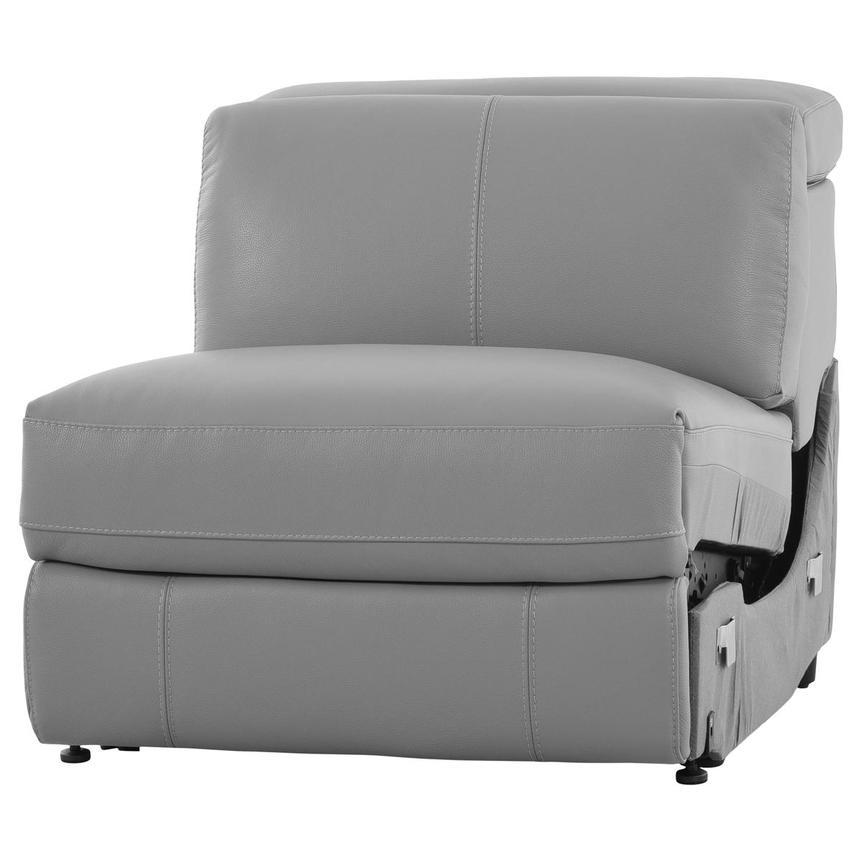 Charlie Light Gray Armless Power Recliner  alternate image, 2 of 5 images.