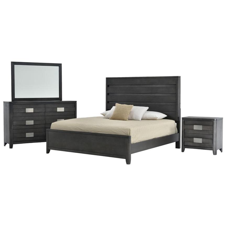 Contour Gray 4-Piece King Bedroom Set  main image, 1 of 5 images.