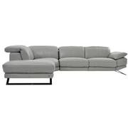 Toronto Silver Leather Power Reclining Sofa w/Left Chaise  alternate image, 4 of 8 images.