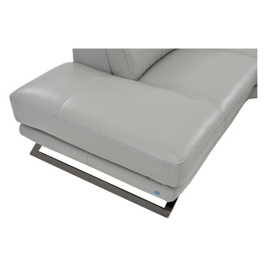 Toronto Silver Leather Power Reclining Sofa w/Left Chaise  alternate image, 7 of 8 images.