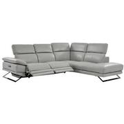 Toronto Silver Leather Power Reclining Sofa w/Right Chaise  alternate image, 2 of 7 images.