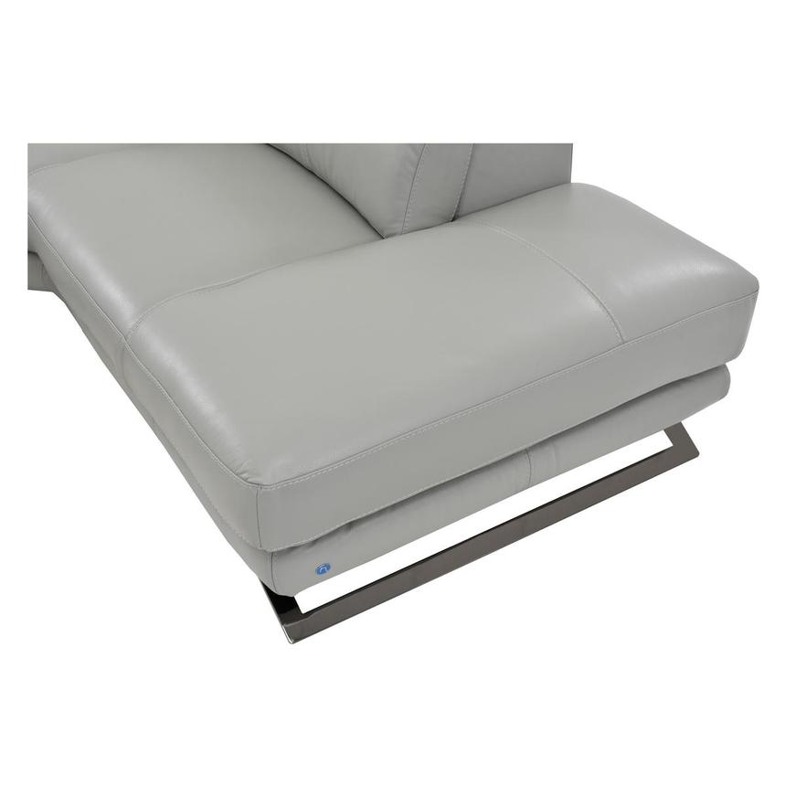 Toronto Silver Leather Power Reclining Sofa w/Right Chaise  alternate image, 7 of 8 images.