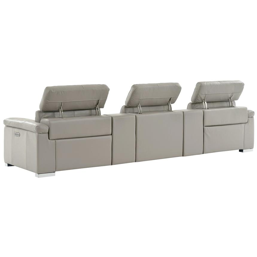 Charlie Light Gray Home Theater Leather Seating with 5PCS/2PWR  alternate image, 4 of 11 images.