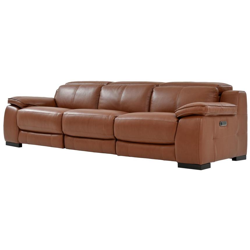 Gian Marco Tan Oversized Leather Sofa, El Dorado Furniture Leather Sofas