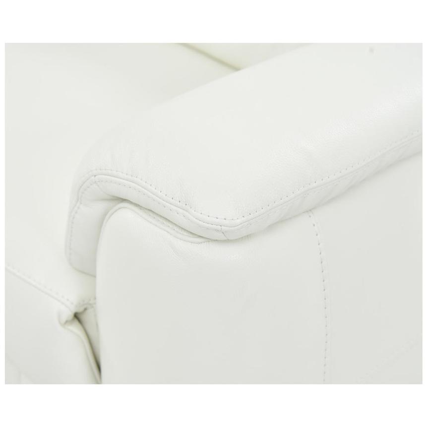 Anabel White Leather Power Reclining Sectional with 6PCS/3PWR  alternate image, 5 of 10 images.