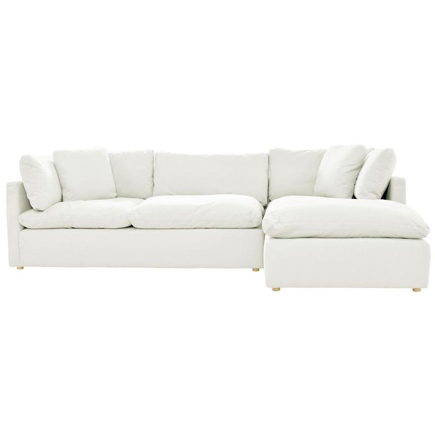 Neapolis White Corner Sofa w/Right Chaise  alternate image, 3 of 6 images.