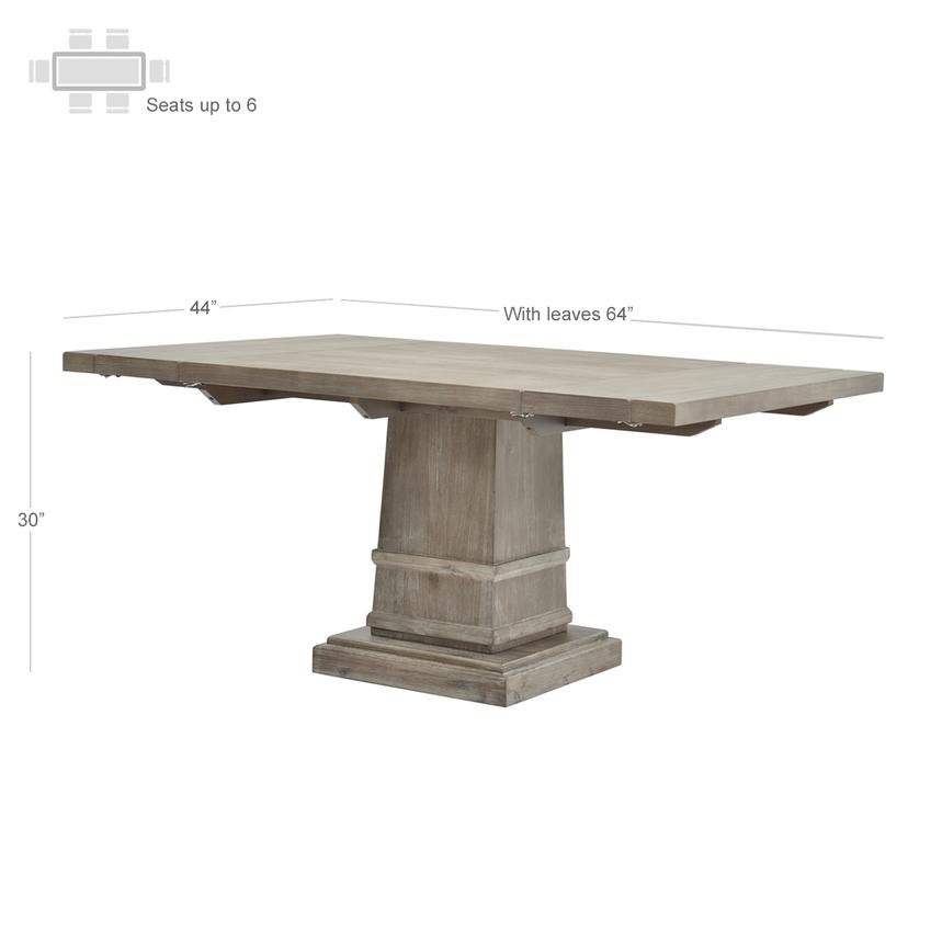 Hudson Gray Square Extendable Dining Table  alternate image, 4 of 5 images.