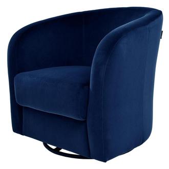 Delia Blue Swivel Accent Chair