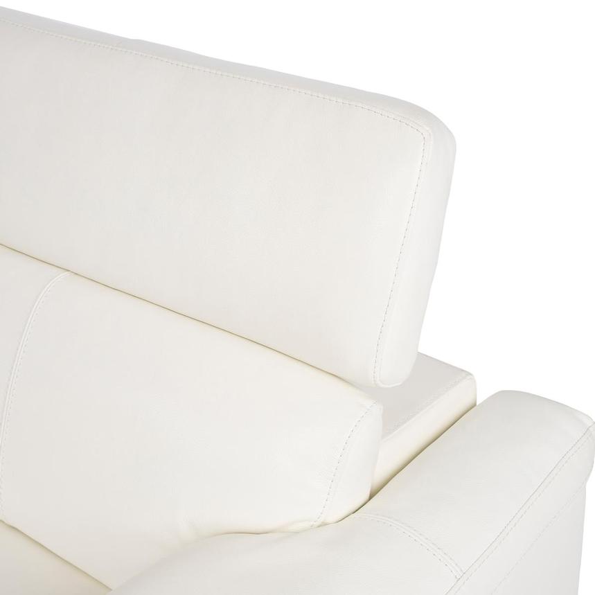 Charlie White Leather Power Reclining Loveseat  alternate image, 5 of 9 images.