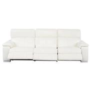 Charlie White Leather Power Reclining Sofa  alternate image, 4 of 10 images.