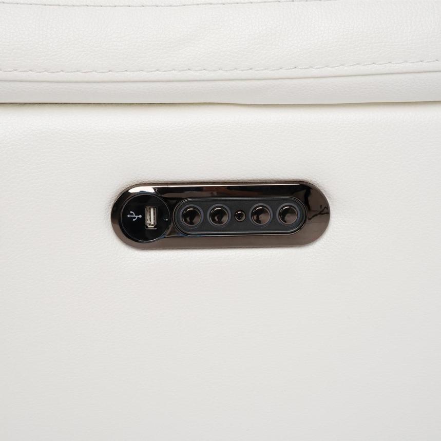 Charlie White Leather Power Reclining Sofa alternate image, 10 of 10 images.