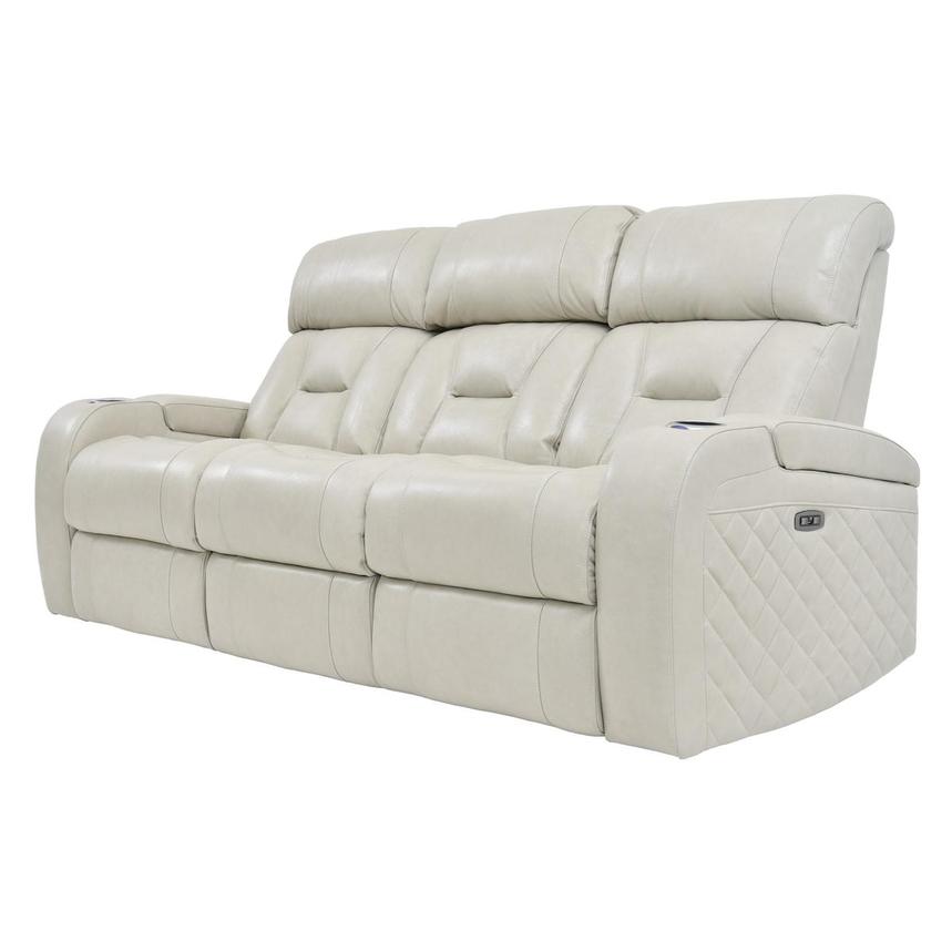 Gio Cream Leather Power Reclining Sofa  alternate image, 2 of 14 images.