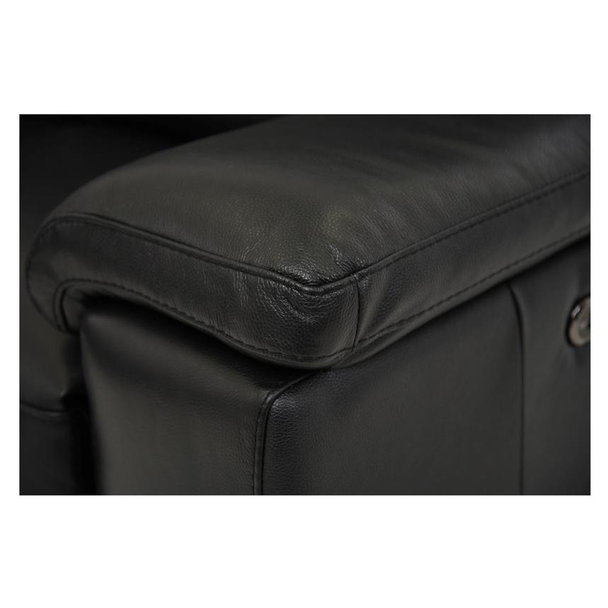 Charlie Black Leather Power Reclining Sectional with 5PCS/3PWR  alternate image, 5 of 9 images.