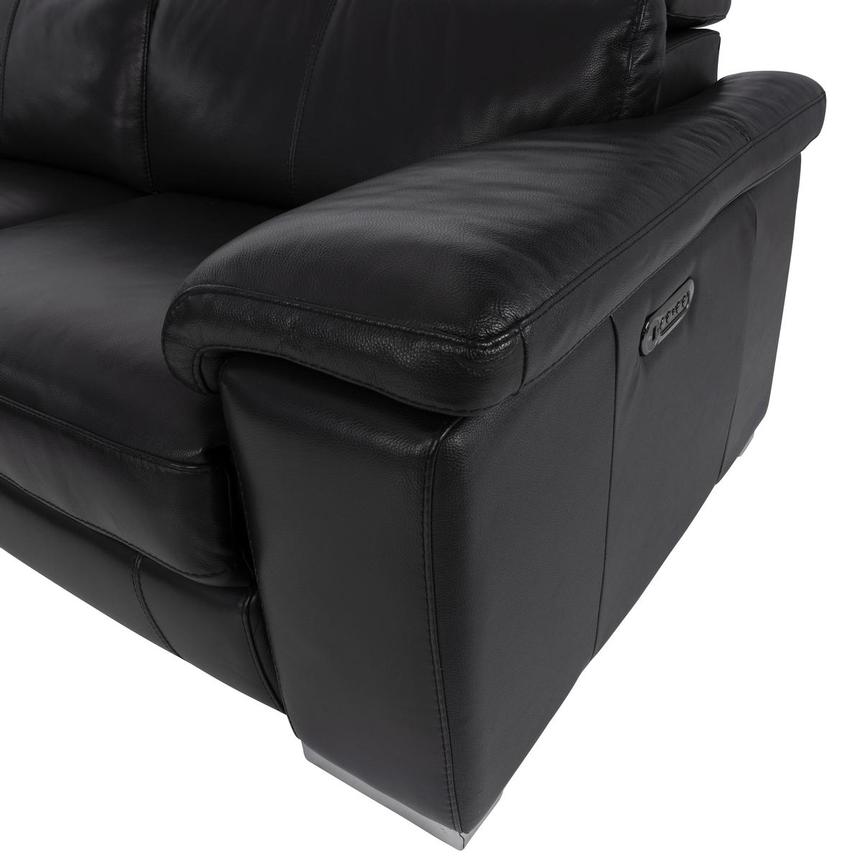 Charlie Black Leather Power Reclining Sectional with 5PCS/3PWR  alternate image, 10 of 12 images.