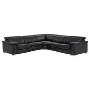 Charlie Black Leather Power Reclining Sectional with 5PCS/3PWR  main image, 1 of 12 images.