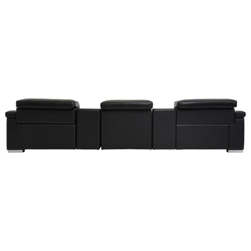 Charlie Black Home Theater Leather Seating with 5PCS/2PWR  alternate image, 5 of 11 images.