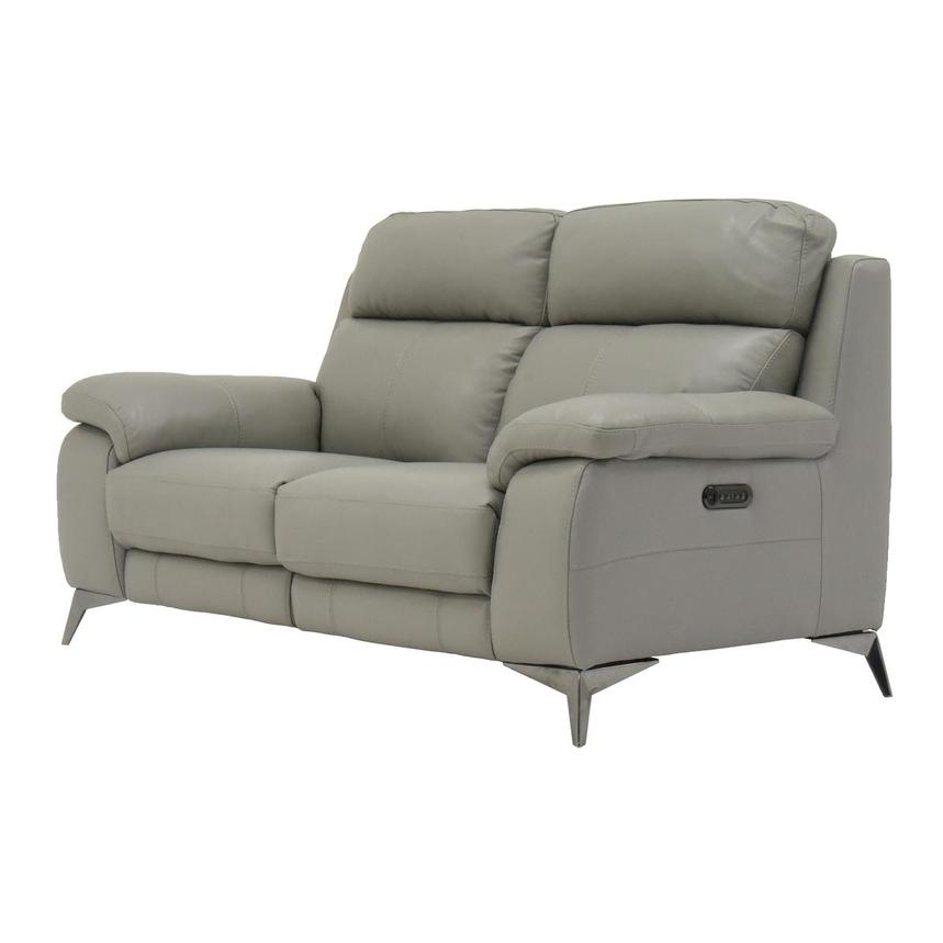 Barry Gray Leather Power Reclining Loveseat  alternate image, 4 of 10 images.
