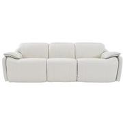 Austin Light Gray Leather Power Reclining Sofa  main image, 1 of 8 images.