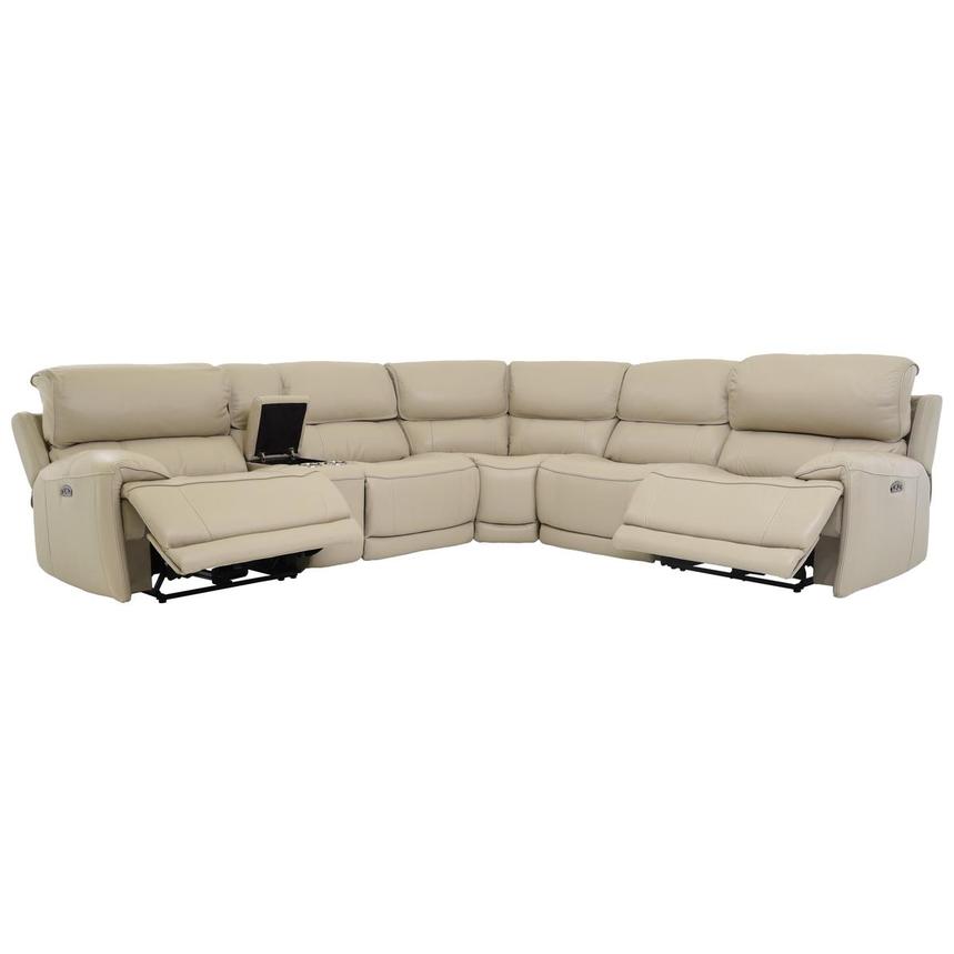 Cody Cream Leather Power Reclining Sectional with 6PCS/2PWR