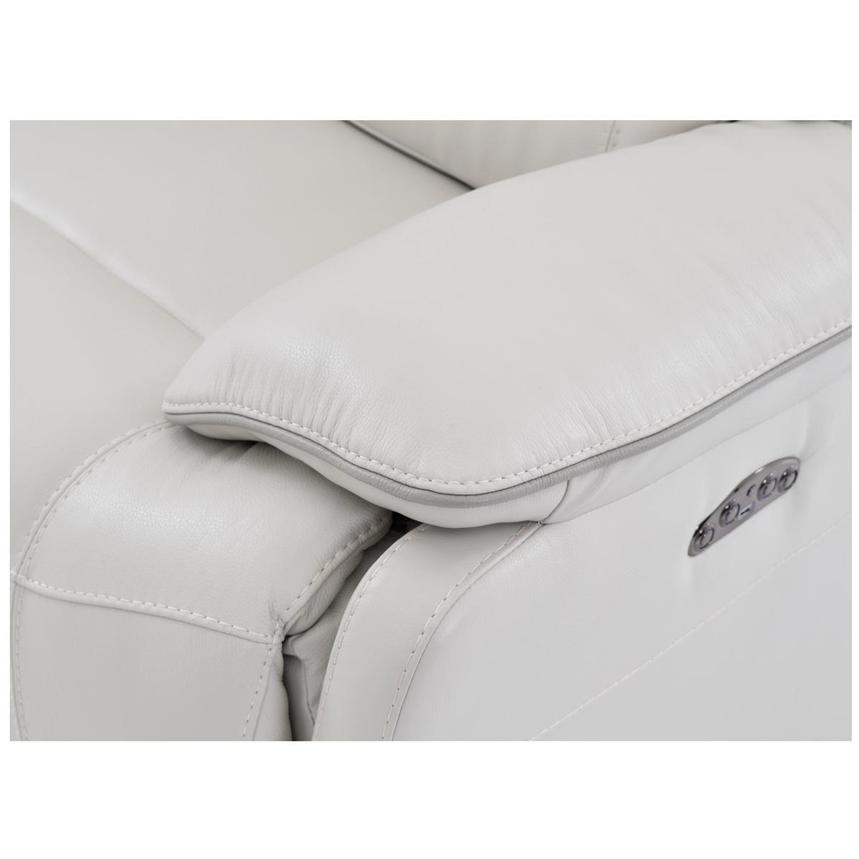 Austin Light Gray Leather Power Reclining Loveseat alternate image, 5 of 8 images.