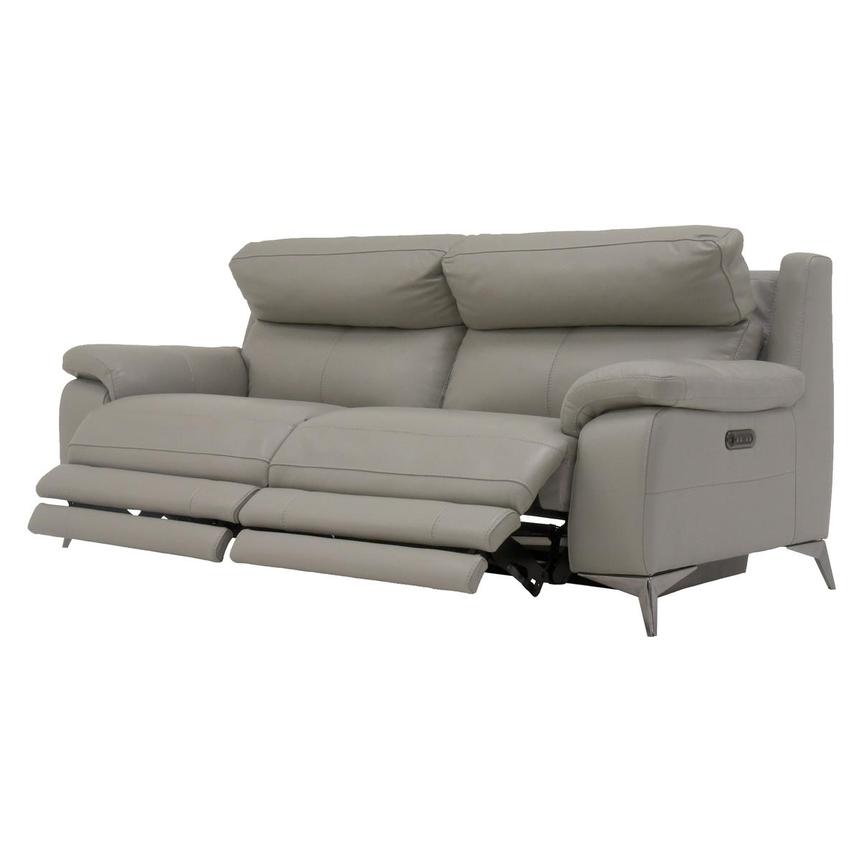 Barry Gray Leather Power Reclining Sofa  alternate image, 5 of 10 images.