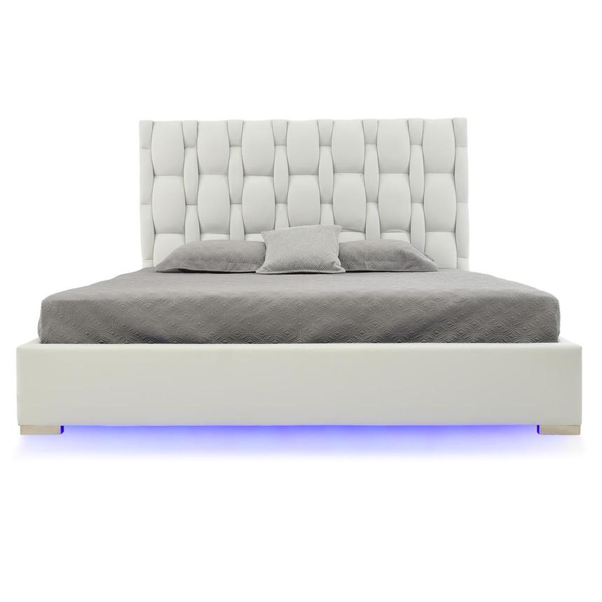 Livia White Queen Platform Bed  alternate image, 2 of 7 images.