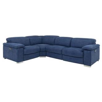 Karly Blue Power Reclining Sectional with 4PCS/2PWR